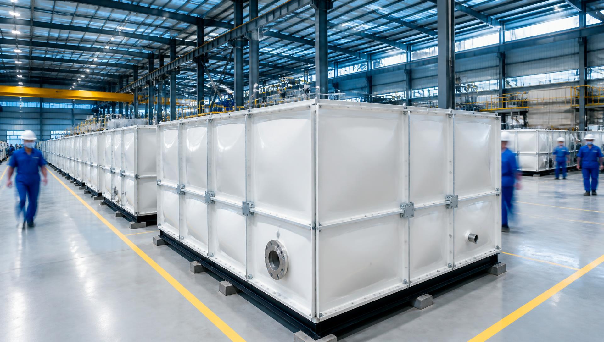 Pabrik produksi tangki fiberglass FRP BIOTAMA